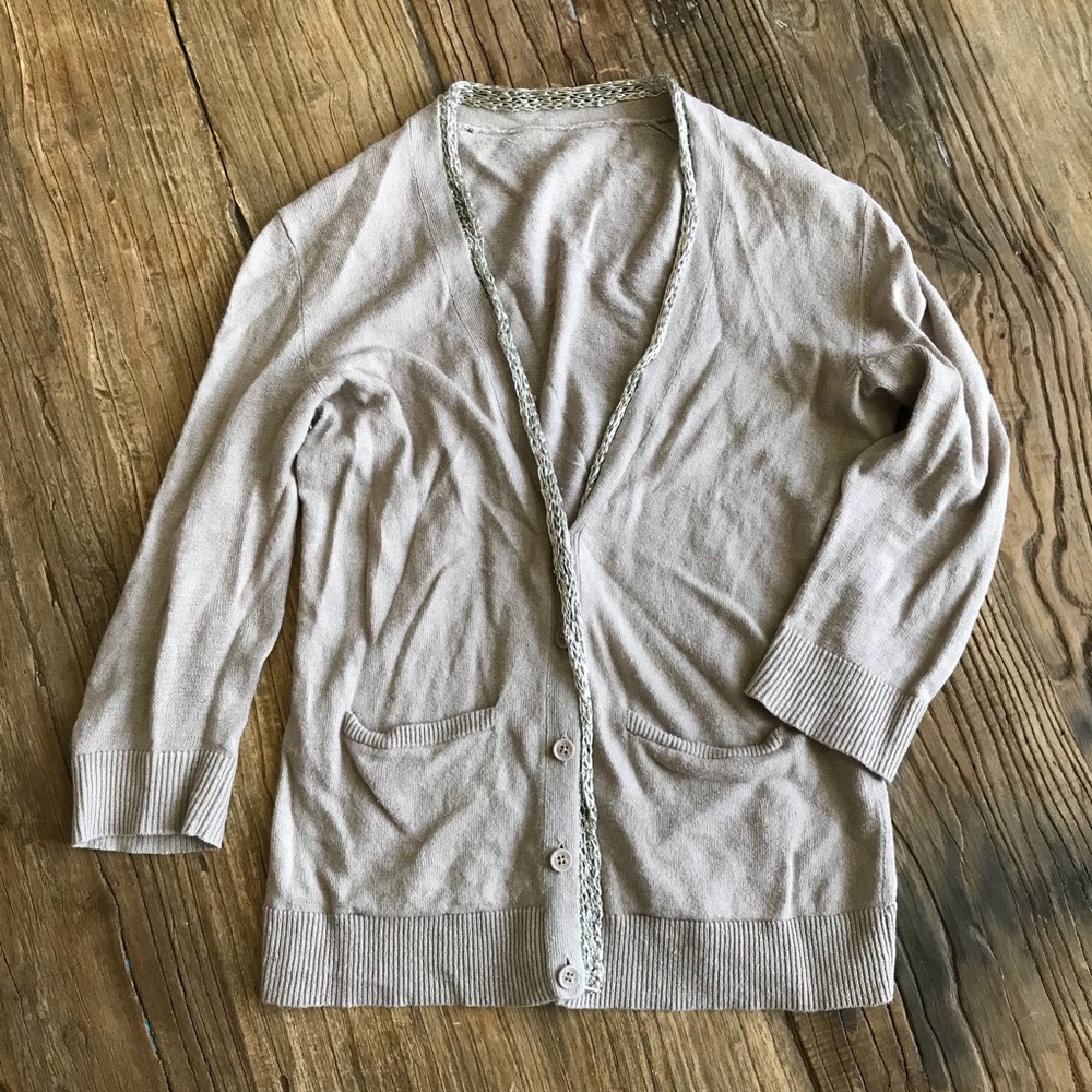 Linen blend cardigan